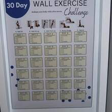 Provocare de exerciții la perete, 10 buc., 30 de zile, antrenament la perete, numere rapide de fitness, remodelare corporală, pilates la perete