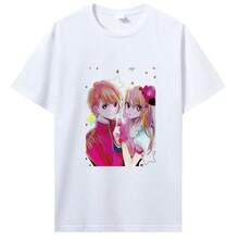 COOL SUMMER Oshi No Ko Anime Print Women T-Shirt Cute Ai Ruby And Aqua Short Sleeve T Shirt Female Kawaii Casual 2025 Summer Y2k Clothes Top - trắng - Xem 1