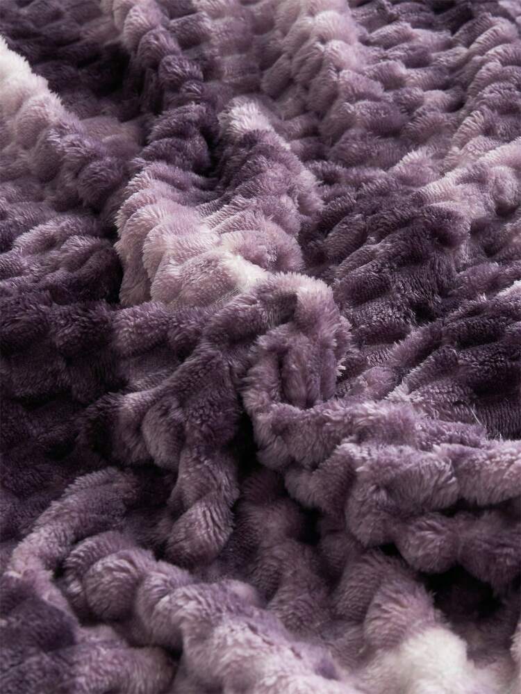 1pc Luxury Faux Rabbit Fur Blanket - Super Soft Flannel Jacquard Weave, White Contemporary Design For Sofa, Bed, Office & Travel - All-Season Cozy Throw, Hand Wash Only, Perfect Christmas & Holiday Gift, Cute Blanket, Bed Accessory, Sofa Throw, Plush Decor, Highquality Flannel,Fall Decor,Autumn Decor,Room Decor - Violet Purple - View 10