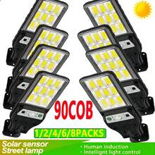 1/2/4/6/8颗90COB太阳能灯,户外IP65防水,3种照明模式,1200mAh锂离子电池,带运动传感器,适用于花园、墙壁、庭院、道路安全照明,万圣节/圣诞节/感恩节装饰礼品,房间/家居/户外/墙壁/庭院装饰 - 2025款108COB型号升级版 - 黑色-升級款 - 查看 12