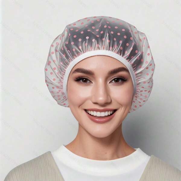 10 piezas Gorro de ducha redondo con puntos de EVA (Copolímero de etileno y acetato de vinilo) no impermeable, gorro secador de pelo para todas las estaciones
