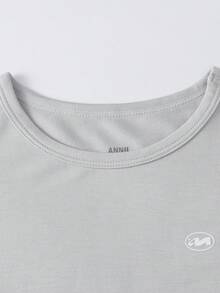 Annil Kinderkleidung für Mädchen, Jungen, Mädchen, Teenager, Herbst Shirts und Hosen Sets, warme Hauskleidung, antibakteriell, feuchtigkeitsabsorbierend und wärmeisolierend, Herbst Shirts und Hosen