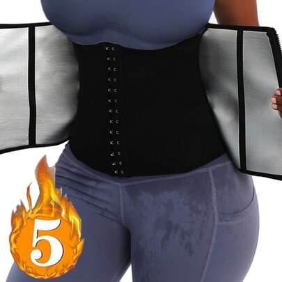 1 件户外骑行跑步健身吸汗带腰部训练带，锻炼腰部支撑带，跨境热销女士扣式健身吸汗带