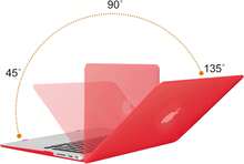 Compatible With MacBook Air 13 Inch Case (Models: A1369 & A1466, Older Version 2010-2017 Release), Protective Plastic Hard Shell Case & Keyboard Cover & Screen Protector, Red,8943726 - 紅白色 - 查看 5