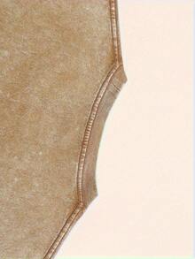 250g Heavyweight Washed Cotton Crew Neck T-Shirt - GOD IS GOOD Double-Sided Vintage Distressed Graphic, Unisex Oversized Loose Fit Casual Streetwear, Brown With Pink & Blue Lettering For Men & Women, Spring Summer Casual Attire, Easter & Festival Outfits - Màu cà phê - Xem 6