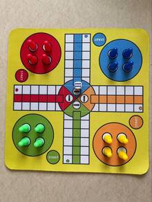 Christmas Decoration Ludo Flying Chess Set Interactive Board Game Board Can Be Used As Mouse Pad - Multicolor - View 7