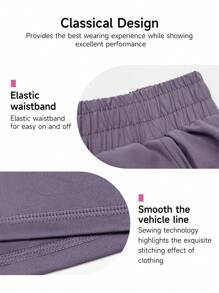 VUTRU 1 pieza VUTRU Pantalón corto con cintura elástica y bolsillos, ligero para yoga, estudio y gimnasio en verano