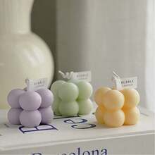 1/2/12pcs Mini Magic Cube Scented Candle,Handmade Bubble Shaped Candles Cute Aromatherapy Candles For Halloween,Spooky,Autumn,Festival,Holiday ,Winter,Holiday,Festival,Room Decor,Gifts Graduation,Candle Wholesale