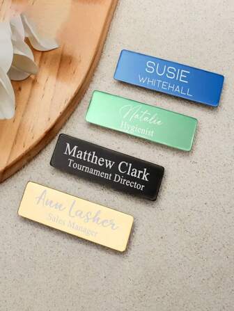 Personalized Name Tag, Employee ID Label With Pin, Design Your Custom Badge, Custom Flat Badge For Work, Office Name Badge Employee Business Label,Delicate Romance,For Office,For School,For Classroom,For Teacher Gifts,For University,For Colleague,For Dorm Rooms