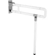 HaroldDol Safety Hand Rail Drop Down Fold Up Disabled Grab For Bath Bathroom Toilet Bar, Safety Handrails Seat Support Rail, For Disabled Elderly Pregnant Woman Shower Assist Aid - 白色 - 查看 4