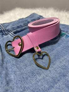 Women's PLUS SIZE Heart Belt With SILVER Pendant - Màu Hồng baby - Xem 3