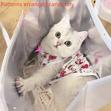 1pc Sanrio Hello Kitty Cat & Dog T-Shirt, Warm Pet Clothing Suitable For Small To Medium Dogs And Cats, Pet Vest (Pattern Position Is Random)