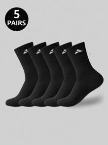1/5/10/20 Pairs Casual Long Socks, Simple Comfort Breathable Daily Wear Unisex Crew Socks, Fall Socks