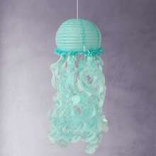 Hanging Jellyfish Paper Lanterns Under The Sea Decorations For Birthday Baby Shower Ocean Themed Party Supplies - Màu xanh lam - Xem 2