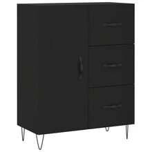 Küchenmöbel Sideboard Schwarz 69,5x34x180 cm aus Mehrschichtholz Modernes Sideboard Vielfältige Verwendungsmöglichkeiten, Esszimmer/Küche
