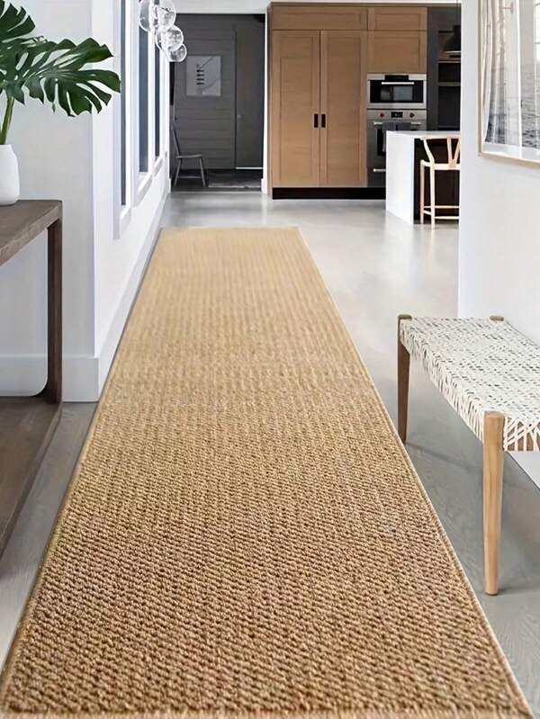1 pieza Alfombra con patrón de espada de imitación marrón, alfombra gruesa y lavable, alfombra de estilo, alfombra de pasillo, alfombra decorativa, alfombra de ducha, alfombra de asiento de sofá, alfombra gruesa, accesorio de decoración del hogar, alfombra de sala de estar, alfombra de dormitorio, alfombra de entrada, alfombra de cocina, alfombra de baño, alfombra de estudio