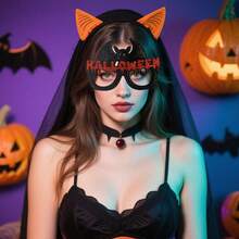1 buc Halloween ochelari de vedere jucărie noutate ochelari cosplay Halloween petrecere favoare amuzant sclipici decorațiuni de petrecere ochelari dovleac păianjen pânză fantomă liliac pălărie craniu ocular ochelari