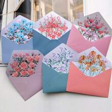 6 pezzi set di cartoleria - carta da lettere e buste vintage con motivi floreali - 12 fogli di carta da lettere e 6 buste per scrivere lettere - 6 stili diversi - perfetto per ogni occasione (stile casuale), per forniture scolastiche, ritorno a scuola