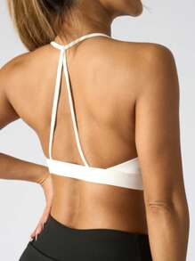 1pc Simple & Elegant Stretch Women Yoga Sports Bra