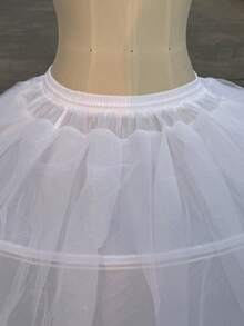 Ball Gown Tulle Puffy Ultra-Puffy Quinceanera Party Wedding Dress Bridal Skirt Petticoat - A - Xem 2