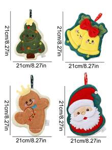 Prosop de bucătărie de Crăciun, material din lână de coral, prosop de agățat în stil nordic pentru uz casnic, prosop de copt, prosop absorbant, absorbție instantanee și uscare rapidă, fără miros. Absorbție de 3 ori a apei, stiluri și culori multiple, material moale, potrivit pentru baie/oglindă/bucătărie/birou/restaurant/toaletă etc.