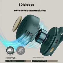 Portable Mini Bladeless Fan-3-Speed Waist Clip Fan With 360° Rotation Ultra-Silent Hands Free Cooling For Camping Hiking Sports Outdoor Work