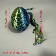 1pc 3D Printed Giant Scaled Dragon Egg + 23.62 Inch Large Decorative Item, Home Gift, Party Gift, Halloween & Christmas Gift, Fashionable Scaled Dragon Decor
