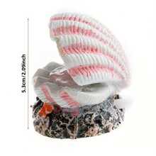 1pc Ocean Oasis Shell Pearl Air Stone, ABS Aeration Stone For Fish Tank Decoration, Uncharged, No Battery Required, Compatible With Small Fish Tanks, Hose Not Included. Boosts Oxygen & PH, Durable Resin Bubbler For Fish Tanks, Enhances Aquatic Life - Multicolor - View 5