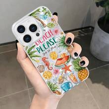 Funda elegante y de alta calidad con diseño de glaciar y orificios grandes para mayor protección contra caídas. Compatible con phone 16 Pro, 16, 15 Pro, 14 Plus, 13, 12 Pro, 11 Pro, X y XS. Unisex. - Blanco - Ver 1
