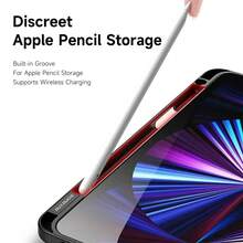 Smart Sleep Acrylic Y Fold Cover For Tablet S6 Lite A9+ PLUS S10 S9 S8 S7 FE 11PIN With Pen Slot - Màu Xám nhạt - Xem 6