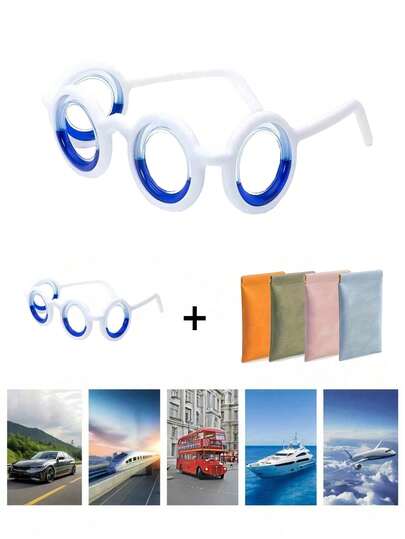 Removable & Portable Anti-Motion Sickness Glasses, Outdoor Sports Anti-Dizziness Eyewear For Adults And Elderly, Anti-Seasickness, Gaming Dizziness Relief, Ideal Travel Accessory, Perfect For , Holiday Gift, Valentine's Day, Mother's Day, Compact Design, Easy To Carry, Enhances Comfort During Travel, Suitable For Men, Women, Teens, Great For Road Trips, Cruises, Gaming Sessions, Multi-Functional Health Solution.