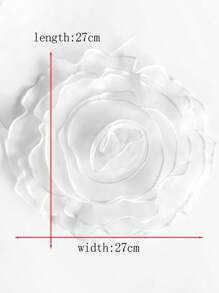 Extra Large Plain Organza Multi-Layer Ruffled Fabric Flower, Simple Design For DIY Clothing, Wedding Dress, Garment Accessories