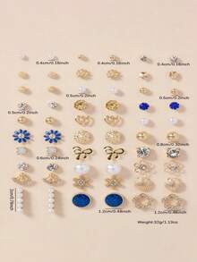 30 对时尚百搭小众新颖的青少年花朵、叶子和多种耳环适合作为礼物送给朋友 - 查看 6