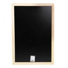 Black Chalkboard With Natural Unfinished Wood Frame, Size 19 X 13 In, 1 Pc, Unisex Character