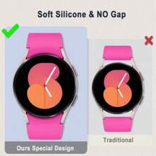 透气柔软硅胶运动表带兼容三星 Galaxy Watch 6/5/4 40mm 44mm/5 Pro 45mm/Galaxy Active 2/Galaxy Watch 3/Watch 4 Classic 42mm 46mm Watch 6 47mm 43mm，20mm 替换表带适用于女士男士兼容华为 Honor Garmin Amazfit 表带