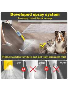 用于地板清洁的喷雾拖把，超细纤维除尘木地板拖把，带 1/4 可重复使用可洗垫的湿喷拖把，适用于家庭、商用硬木、复合乙烯基、木地板和瓷砖地板 - 彩色 - 查看 4