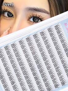 欧野3 120簇大容量免胶懒人鱼尾假睫毛自然单簇分段式漫画上镜新手睫毛睫毛簇,睫毛簇,单根睫毛,睫毛,假睫毛 - 彩色 - 查看 1