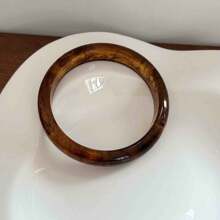 4pcs Elegant Retro Bangle Bracelets, Fashion Simple Design, Suitable For Casual Wear, Women's Fashion Jewelry, Acrylic, Non-Inlaid, Suitable For Daily And Party Occasions All Year Round, (Material Is Resin Plastic, Please Confirm Your Preferred Material Before Purchase), (Highest Product)
