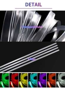 1套6米1拖5 LED汽车内饰氛围灯带APP汽车装饰灯RGB光纤氛围霓虹灯套件