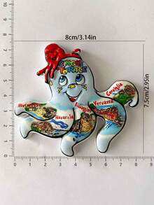 1 件意大利冰箱贴，3D 意大利旅游纪念品家居装饰磁性冰箱贴 - 彩色 - 查看 8