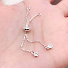 3pcs 18K Gold Plated Brass Adjustable Box Chain, Rubber Bead Bracelet Extender, Adjustable Bracelet Connector, Suitable For Women Jewelry Making