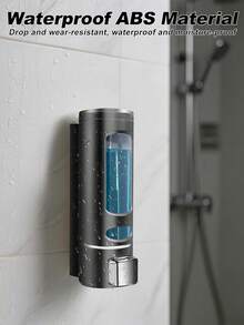 400毫升黑色皂液器：壁挂式液体皂/洗发水瓶，适用于浴室/厨房/洗手液、洗洁精容器壁挂式皂液器 - 黑色 - 查看 5