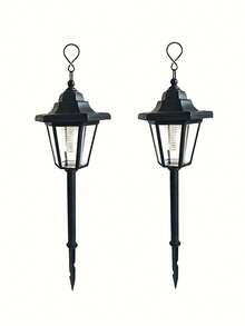 半件套户外防水太阳能灯，太阳能花园灯，户外太阳能灯，庭院、露台、景观、花坛、人行道花园装饰