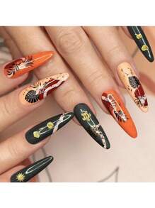 海洋主题金属铆钉水钻填充饰品饰品材料星星贝壳3D美甲装饰DIY配件美甲用品指甲美甲宝石 - 彩色 - 查看 6