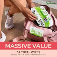 Body Wipes For Women, Extra Moist No Rinse Cleaning Bathing Wipes (2pk), 100 XL Shower Wipes + 8 Deodorizing Bath Wipes - 9"X12" Travel Size Essentials, Toiletries For Women Hygiene, After Gym Wipes,9085799
