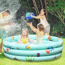 Inflatable Baby Bath Tub, Portable Foldable Bathtub, Children's Bathtub, Attractive Baby PVC Bathtub, Inflatable Play Pool - Multicolor - View 1