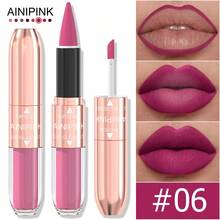 AINIPINK 1pcs [ Lip Gloss + Lipstick ], 2-In-1 Matte Easy To Color, Waterproof, Sweat-Proof, Non-Stick To Cup, Non-Fading, Long-Lasting, Exquisite, Suitable For Gifts, Festival Makeup, And Performance Makeup - Multicolor - View 17