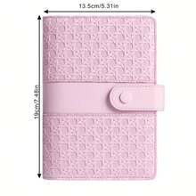 1pc Customized A6 PU Leather 6-Ring Binder Notebook Fashion Design Personal Notebook Cover Magnetic Closure Can Be Used For Cash Budget Storage & Photo Album For Women Wallet Mini Wallet Purse Wallet Wallet - Multicolor - View 8