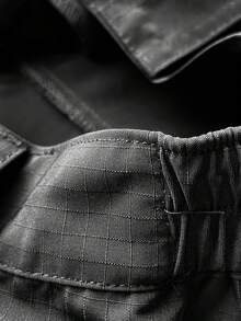 Mens Waterproof Cargo Pants Elastic Multiple Pocket Military Male Trousers Outdoor Joggers Pant Plus Size Tactical Pants Men - 黑色 - 查看 4