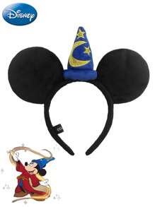 1pc Disney Officially Licensed Mickey Mouse Ear Headband, Fashion Hair Hoop, Hair Scrunchie, Halloween Carnival Christmas Birthday Gift